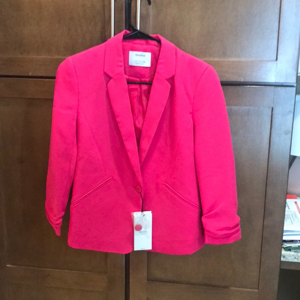 Hot Pink Blazer - Bershka